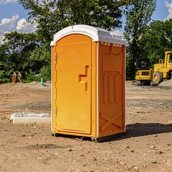 how often are the portable restrooms cleaned and serviced during a rental period in Stockton New York